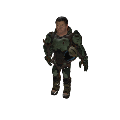 Doomguy without a helmet