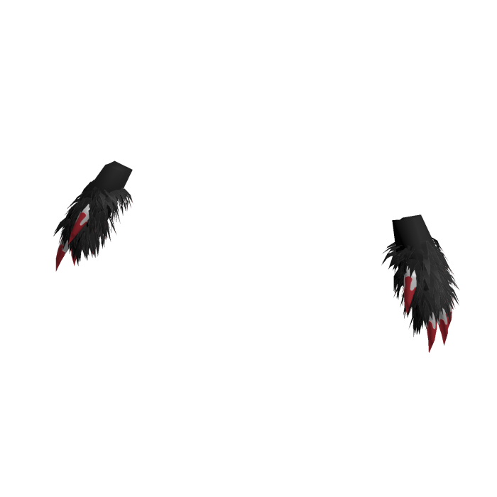 Furry Fur Monster Claws Black