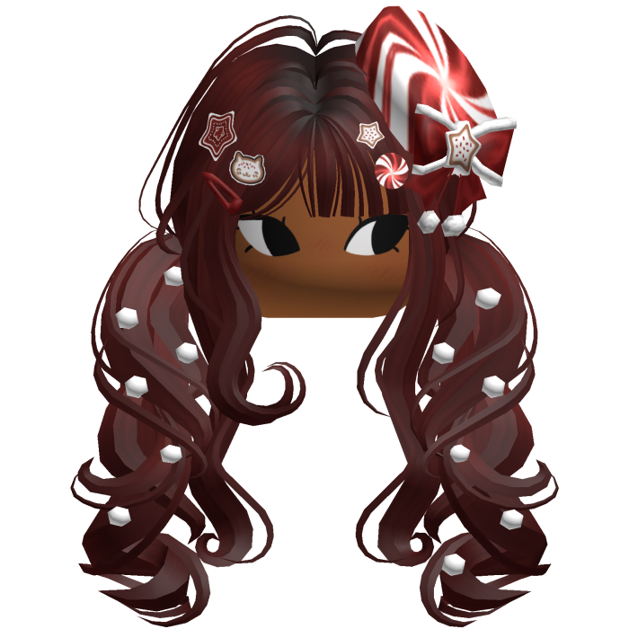 ♡ Christmas Peppermint Pigtails (Red)