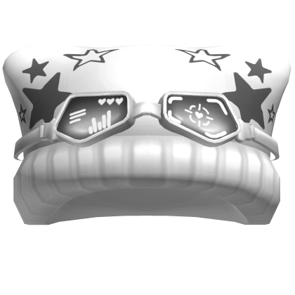 Kitty Star Beanie w/ Cyber Heart Goggles [White]