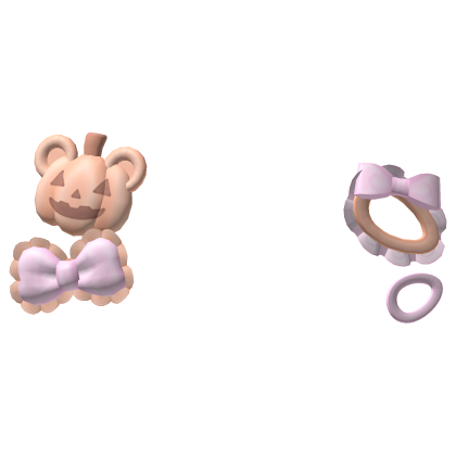 . ‿ ♡ pink pumpkin bear halloween clips ! 
