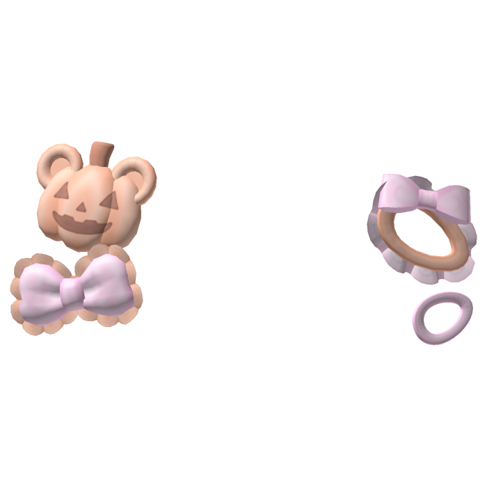 . ‿ ♡ pink pumpkin bear halloween clips ! 