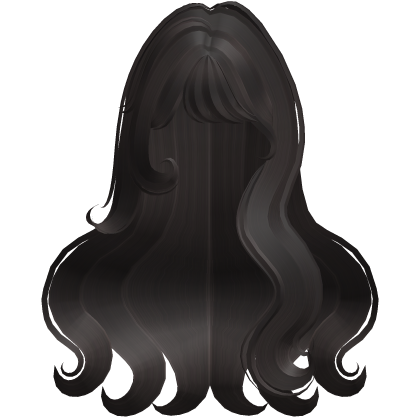 ♡ Cute Fluffy Wavy Hair w/ Bangs (Dark Brown) Roblox item