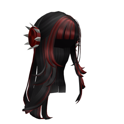 Messy Hair Layers w Y2K Headphones in Black Roblox item