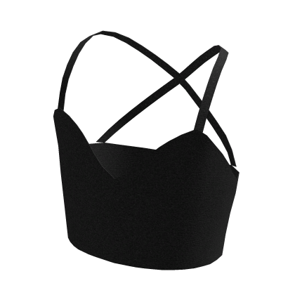 Corset Crop Top - Black thumbnail