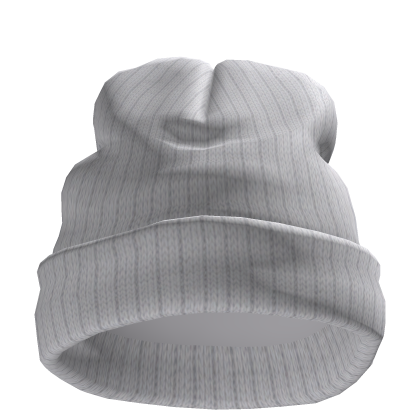 Large Worn White Beanie