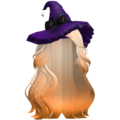 Halloween Side Swept Witch Hair (Blonde & Orange)