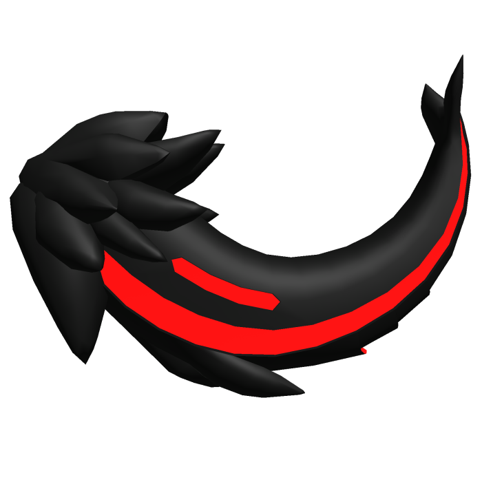 Protogen Tail Red [ Shiny - Black ]