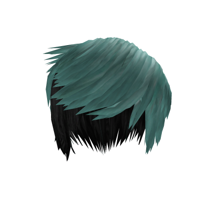 Teal/Black Split-Dye Harley Scenemo Teased Cut