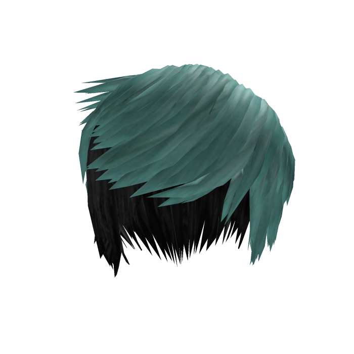 Teal/Black Split-Dye Harley Scenemo Teased Cut