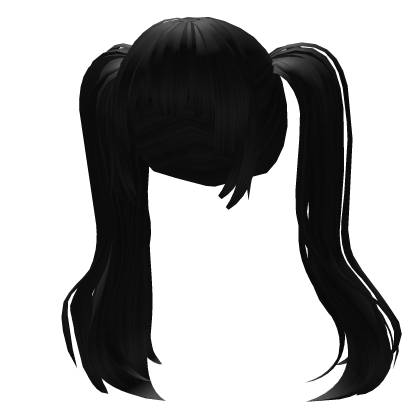 Kawaii Anime High Twintails (Black) Roblox item