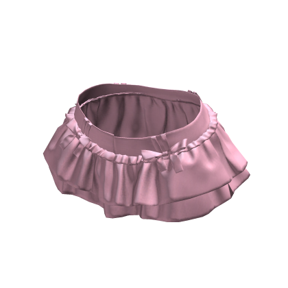 Y2K Ruffle Tiered Bow Mini Skirt Pink [JEYS] thumbnail