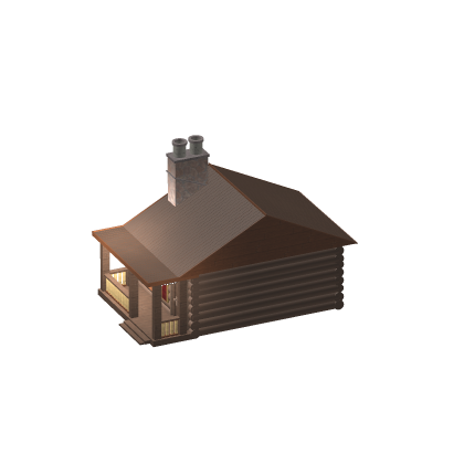 🎀 small cabin home log house living forest cozy