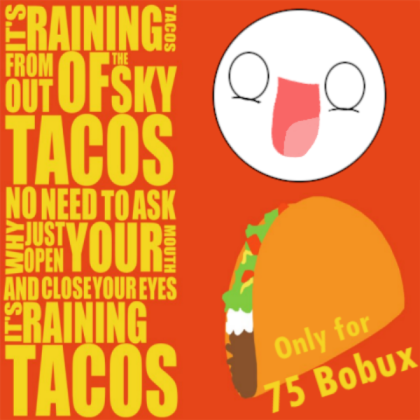 Raining tacos Poster Roblox decal