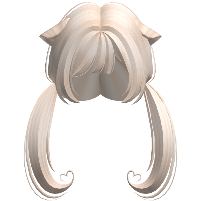🤍 cutecore kitty cat girl pigtails blonde
