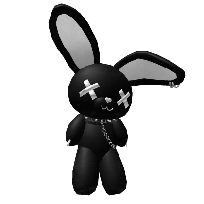 oyasumi プロフ必読 Huge Black Fluffy Bunny Plushie | Roblox Item - Rolimon's