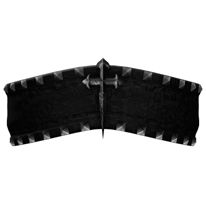 gothic black lace blindfold with cross & studs