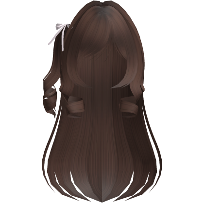 Pretty Curly Brown Side Ponytail Princess Hair  Roblox item