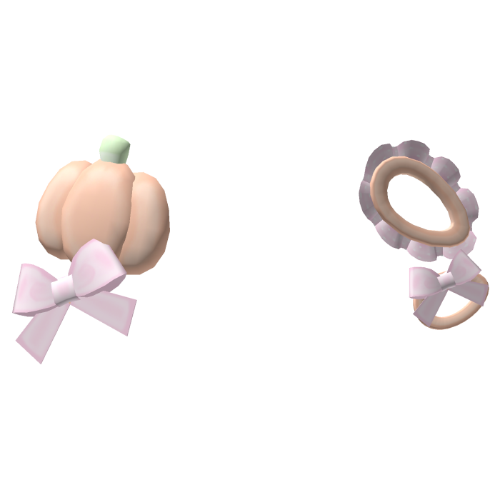 . ‿ ♡ pumpkin spice pastel bow clips !