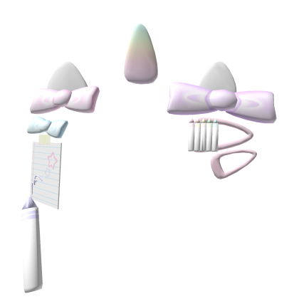 ♡ cutecore unicorn crayon hairclips kawaii pastel 