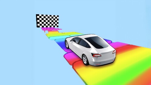 Obby But Your in a Tesla