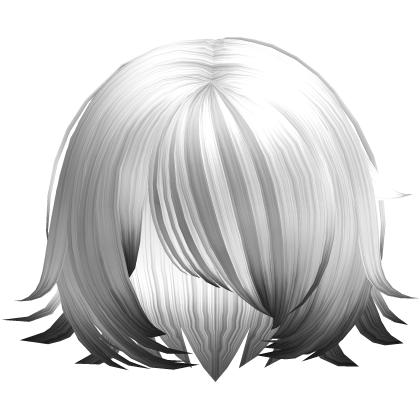 White Black  Spiky Anime Style Shy Short Bob Hair