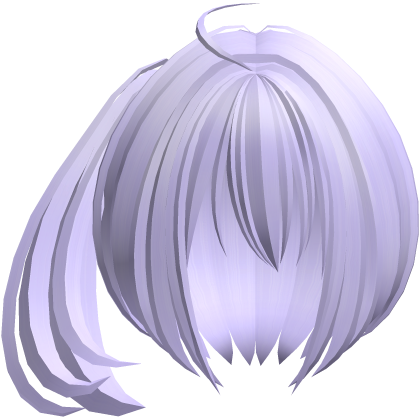 2000s moe short fluffy side pony purple