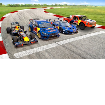 race game but with blue jeeps