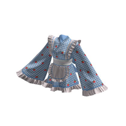 ☁️ Kawaii Strawberry Maid Yukata (Blue)
