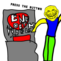 press a button to end the world simuator