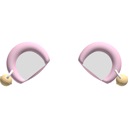 🐾 aww, adorable bear pink fluffy ears w/ bells