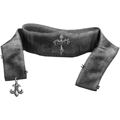 White Emo Cross Grunge Gothic Neck Scarf