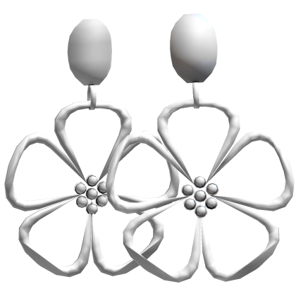 White Flower Earrings 