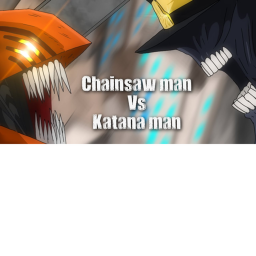 Chainsaw man vs katana man fight