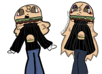 Happy and sad cheeseburger idk what to call it 0_0