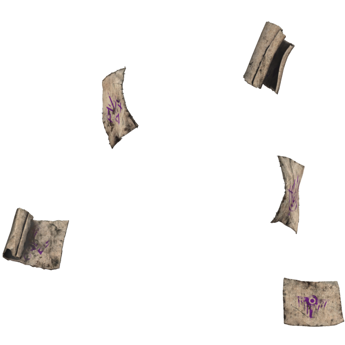 Cream Rune Floating Papers