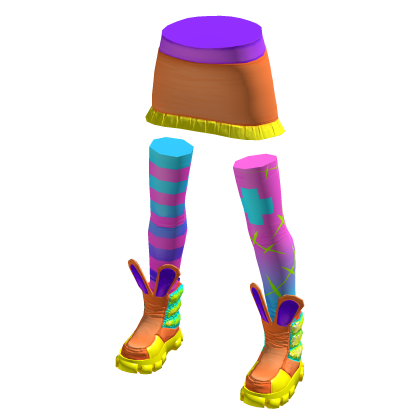 Bunny Bottoms Neon Rainbow