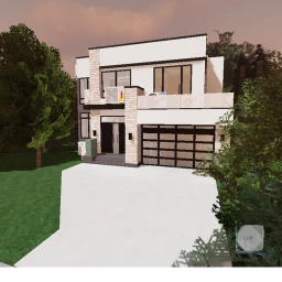 modern house with air conditioner icon