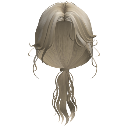 Ash Blonde Low Ponytail