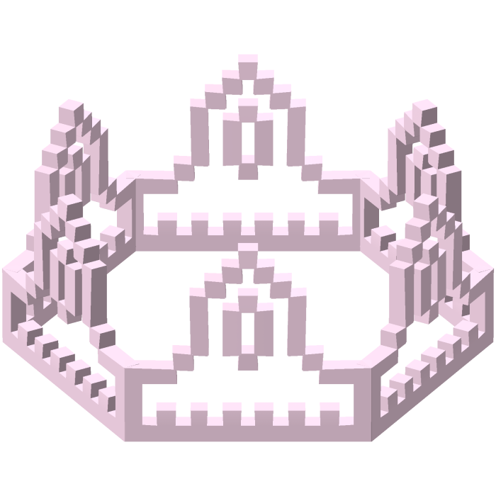 Light Pink 8-Bit Royal Crown Outline (Addon)