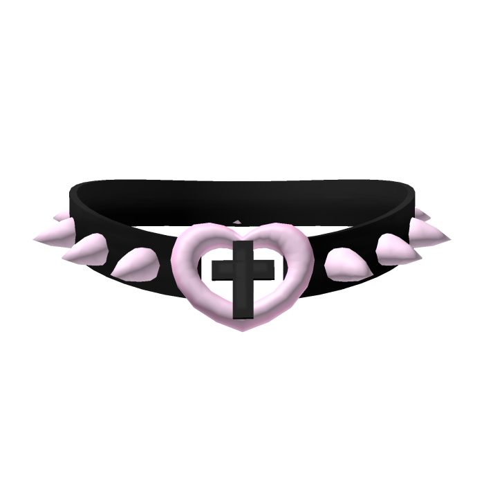 . ‿ ♡ cute black pink spike bat halloween choker !