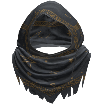 Blue Sorcerer Distressed Rune Hood