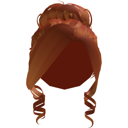 y2k Stylish Bun ( Orange ) Roblox item