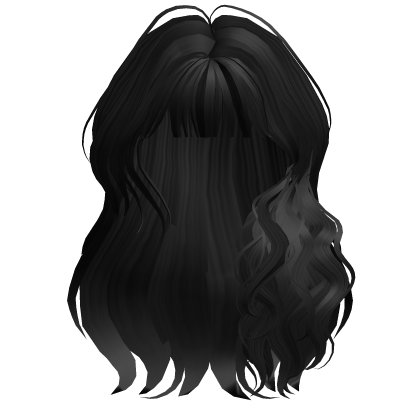 Cute Waves w/ Bangs in Black Roblox item
