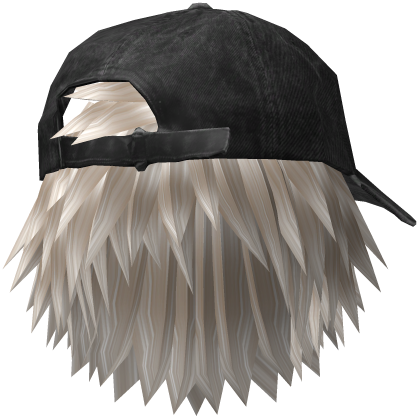 Spiky Anime Boy Hair w/ Y2K Distressed Hat (Black) Roblox item