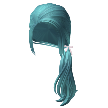Blue Cottage Core Bow Ponytail Hair Roblox item