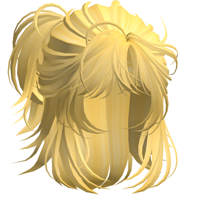Anime Androg Wolfcut Ponytail Yellow