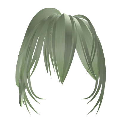 Light Green Overgrown Anime Bangs