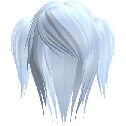 blue moe emo scene hair w pigtails
