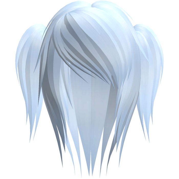 blue moe emo scene hair w pigtails